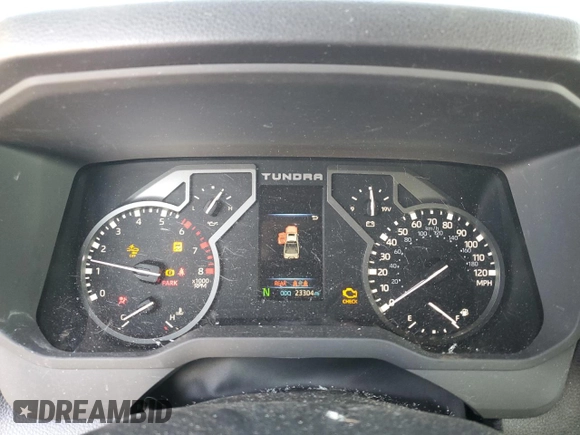 2023 Toyota Tundra 2WD SR5 with VIN 5TFLA5AA1PX020306, listed as a Copart auction lot 70148294 with 23,304 mi miles and Salvage Title. Bid and sale history available at carsss.com. Image 9.