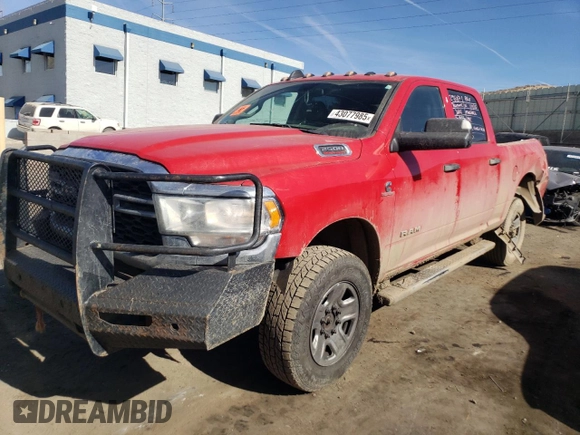 2020 Ram 2500 Tradesman with VIN 3C6UR5CL8LG303657, listed as a Copart auction lot 43077985 with 127,057 mi miles and Non Repairable. Bid and sale history available at carsss.com. Image 1.
