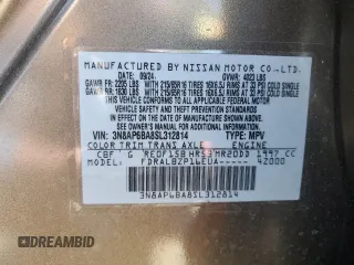 2025 Nissan Kicks S with VIN 3N8AP6BA8SL312814, listed as a Copart auction lot 49655605 with 7,533 mi miles and Salvage Title. Bid and sale history available at carsss.com. Image 13.