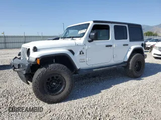 2018 Jeep Wrangler Unlimited Sahara z VIN 1C4HJXEG6JW112198, wystawiony jako Copart lot #63412775 z przebiegiem 34 853 mil mil oraz Szkoda całkowita • Salvage title. Historia ofert i sprzedaży dostępna na DreamBid. Obrazek 1.