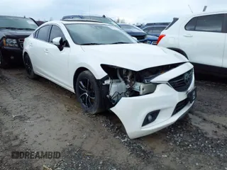 2015 Mazda 6 i Grand Touring with VIN JM1GJ1W50F1206121, listed as a IAAI auction lot 41695997 with 175,814 mi miles. Bid and sale history available at carsss.com. Image 1.