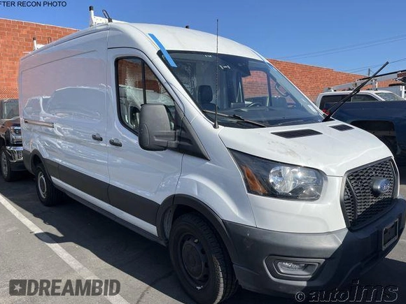 2021 Ford Transit Cargo with VIN 1FTBR1C87MKA05695, listed as a IAAI auction lot 42787001 with 49,167 mi miles and . Bid and sale history available at DreamBid. Image 2.