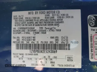 2014 Ford Mustang V6 with VIN 1ZVBP8EM2E5243069, listed as a IAAI auction lot 41725527 with 113,692 mi miles. Bid and sale history available at carsss.com. Image 9.