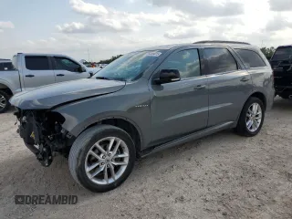 2023 Dodge Durango R/T Plus с VIN 1C4SDJCT9PC603000, выставлен на аукционе Copart как лот 55408475 с пробегом 60 287 миль миль и На запчасти • Non repairable. История ставок и продаж доступна на DreamBid. Изображение 1.