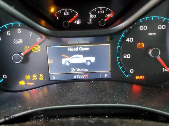 2019 GMC Canyon 4WD SLT with VIN 1GTG6DEN7K1134168, listed as a Copart auction lot 86510834 with 61,889 mi miles and Salvage Title. Bid and sale history available at carsss.com. Image 9.