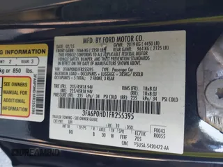 2015 Ford Fusion SE with VIN 3FA6P0HD1FR255395, listed as a IAAI auction lot 40782090 with 132,579 mi miles and . Bid and sale history available at DreamBid. Image 9.