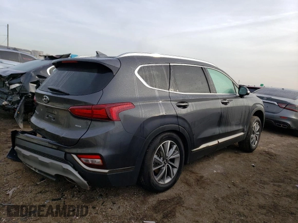 2020 Hyundai Santa Fe Limited with VIN 5NMS5CADXLH288529, listed as a Copart auction lot 40286833 with 9,933 mi miles and . Bid and sale history available at DreamBid. Image 3.