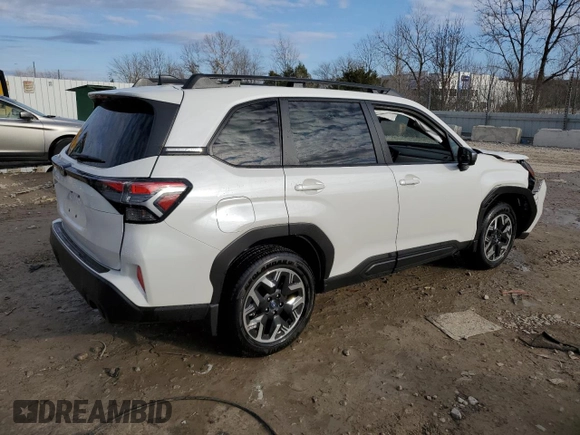 2025 Subaru Forester Premium with VIN JF2SLDDC8SH472092, listed as a Copart auction lot 85891554 with 1,466 mi miles and Salvage Title. Bid and sale history available at carsss.com. Image 3.