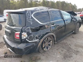 2017 Nissan Armada Platinum z VIN JN8AY2NC5H9505944, wystawiony jako IAAI lot #41904440 z przebiegiem Nie podano mil oraz . Historia ofert i sprzedaży dostępna na DreamBid. Obrazek 4.