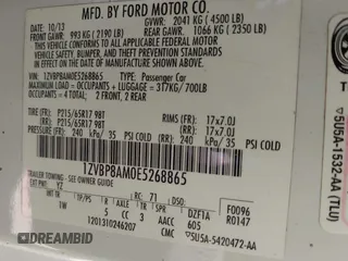 2014 Ford Mustang V6 with VIN 1ZVBP8AM0E5268865, listed as a IAAI auction lot 41884812 with 128,977 mi miles. Bid and sale history available at carsss.com. Image 9.