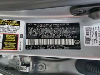 2024 Lexus ES 250 with VIN 58AD11D1XRU013033, listed as a Copart auction lot 53267625 with 17,916 mi miles and Salvage title. Bid and sale history available at DreamBid. Image 14.