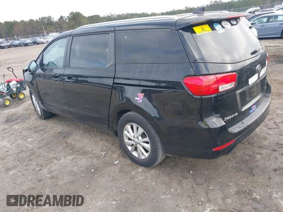 2016 Kia Sedona LX with VIN KNDMB5C19G6087692, listed as a IAAI auction lot 41187134 with 1 mi miles. Bid and sale history available at carsss.com. Image 3.