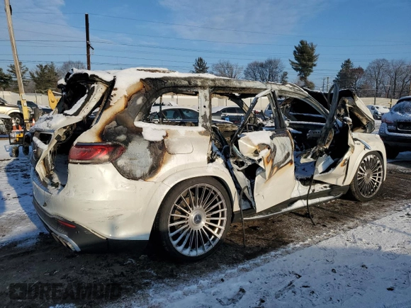 2021 Mercedes-Benz GLS 63 AMG with VIN 4JGFF8KE7MA559976, listed as a Copart auction lot 88466545 with Not Provided miles and Salvage Title. Bid and sale history available at DreamBid. Image 3.