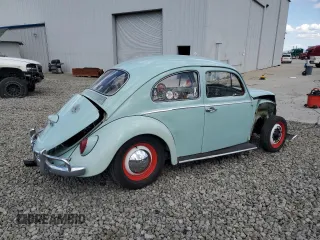 1964 Volkswagen Beetle with VIN 6441255, listed as a Copart auction lot 56974525 with 2,403 mi miles and Salvage title. Bid and sale history available at DreamBid. Image 3.