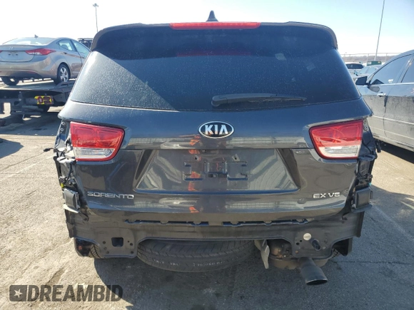 2016 Kia Sorento EX with VIN 5XYPH4A53GG049450, listed as a Copart auction lot 46242225 with 104,491 mi miles and Salvage Title. Bid and sale history available at DreamBid. Image 6.