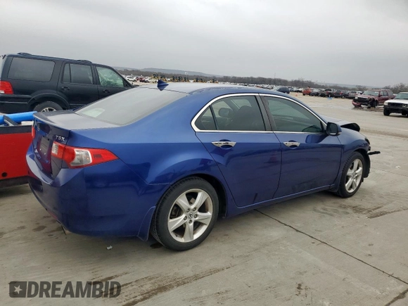 2009 Acura TSX with VIN JH4CU26629C028370, listed as a Copart auction lot 47500185 with 0 mi miles and Salvage Title. Bid and sale history available at carsss.com. Image 3.