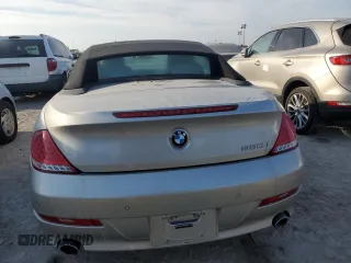 2008 BMW 6 Series 650i with VIN WBAEB53568CX60574, listed as a Copart auction lot 75687704 with 0 mi miles and Salvage Title. Bid and sale history available at carsss.com. Image 6.