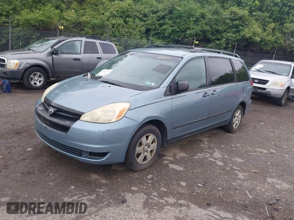 2005 Toyota Sienna CE with VIN 5TDZA23C25S248714, listed as a IAAI auction lot 42221277 with 318,125 mi miles and . Bid and sale history available at DreamBid. Image 2.