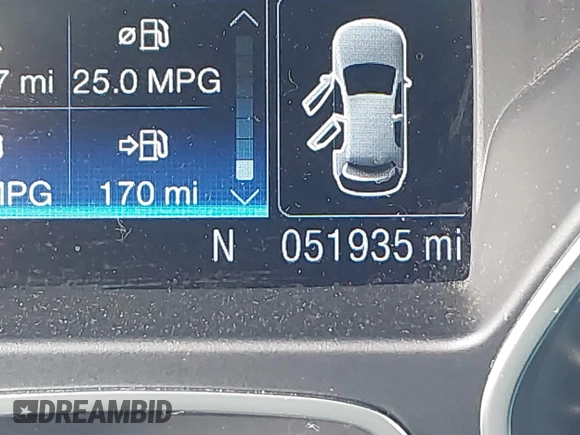 2016 Ford Escape Titanium with VIN 1FMCU9JXXGUA71898, listed as a IAAI auction lot 41758284 with 51,935 mi miles. Bid and sale history available at carsss.com. Image 15.