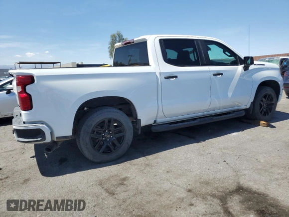 2022 Chevrolet Silverado 1500 Custom with VIN 1GCPABEK3NZ535764, listed as a Copart auction lot 53721735 with Not Provided miles and Salvage Title. Bid and sale history available at DreamBid. Image 3.