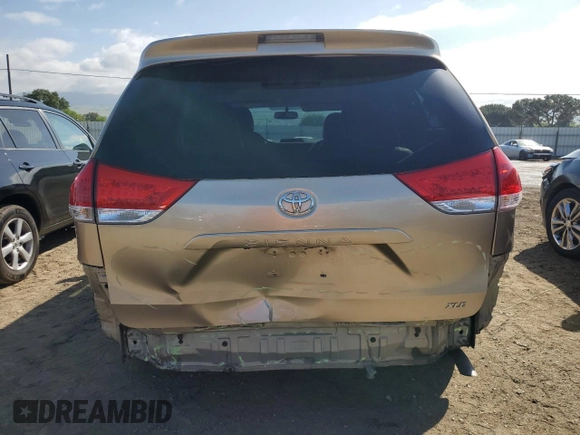 2011 Toyota Sienna LE AAS with VIN 5TDKK3DC6BS086570, listed as a Copart auction lot 54724385 with 157,530 mi miles and Salvage Title. Bid and sale history available at DreamBid. Image 6.