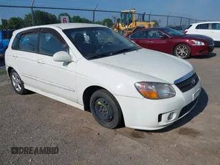 2007 Kia Spectra with VIN KNAFE162875007668, listed as a IAAI auction lot 42651222 with 54,958 mi miles and . Bid and sale history available at DreamBid. Image 1.