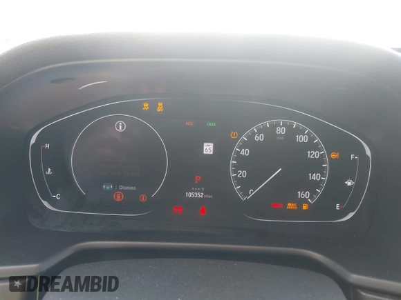 2020 Honda Accord EX-L with VIN 1HGCV2F57LA004141, listed as a IAAI auction lot 42136007 with 105,352 mi miles and . Bid and sale history available at DreamBid. Image 7.
