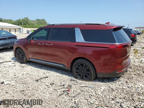 2024 Kia Carnival SX with VIN KNDNE5H34R6432264, listed as a Copart auction lot 68888334 with 4,093 mi miles and Salvage Title. Bid and sale history available at carsss.com. Image 2.