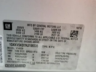 2017 GMC Acadia Limited z VIN 1GKKVSKD7HJ196535, wystawiony jako Copart lot #52125795 z przebiegiem 78 070 mil mil oraz Szkoda całkowita • Salvage title. Historia ofert i sprzedaży dostępna na DreamBid. Obrazek 13.