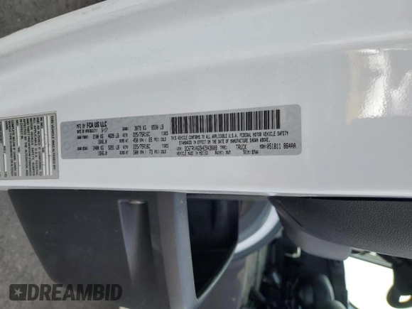 2017 Ram ProMaster Cargo with VIN 3C6TRVAG5HE543608, listed as a Copart auction lot 44298315 with 103,651 mi miles and Salvage Title. Bid and sale history available at DreamBid. Image 14.