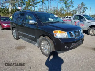 2015 Nissan Armada Platinum z VIN 5N1BA0NF2FN608323, wystawiony jako IAAI lot #40928024 z przebiegiem 110 609 mil mil oraz . Historia ofert i sprzedaży dostępna na DreamBid. Obrazek 1.