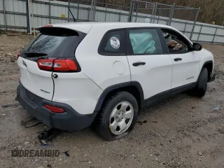 2017 Jeep Cherokee Sport with VIN 1C4PJMAB3HW562194, listed as a Copart auction lot 42498255 with 0 mi miles and Salvage Title. Bid and sale history available at carsss.com. Image 3.