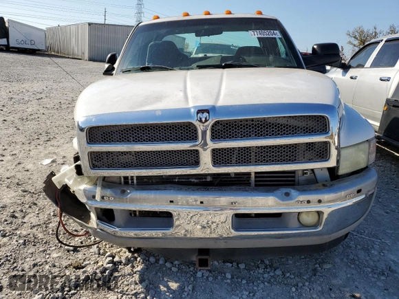 2002 Dodge Ram 3500 with VIN 3B7MC33C32M293036, listed as a Copart auction lot 77405204 with 0 mi miles and Salvage Title. Bid and sale history available at carsss.com. Image 5.