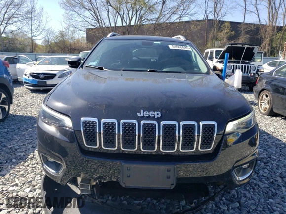 2019 Jeep Cherokee Limited with VIN 1C4PJMDX2KD239989, listed as a Copart auction lot 54590685 with 87,568 mi miles and Salvage title. Bid and sale history available at DreamBid. Image 5.