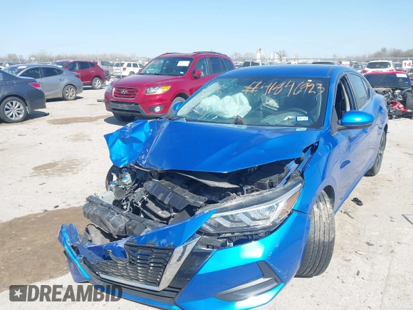 2021 Nissan Sentra SV with VIN 3N1AB8CV9MY318282, listed as a IAAI auction lot 41846923 with 47,380 mi miles and . Bid and sale history available at DreamBid. Image 17.