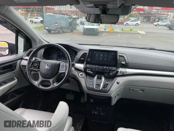 2019 Honda Odyssey EX-L with VIN 5FNRL6H77KB122457, listed as a Copart auction lot 55848825 with 62,462 mi miles and Salvage Title. Bid and sale history available at carsss.com. Image 9.
