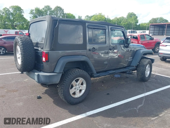 2016 Jeep Wrangler Unlimited Sport with VIN 1C4BJWDG7GL329660, listed as a IAAI auction lot 42482861 with 115,622 mi miles and . Bid and sale history available at DreamBid. Image 4.