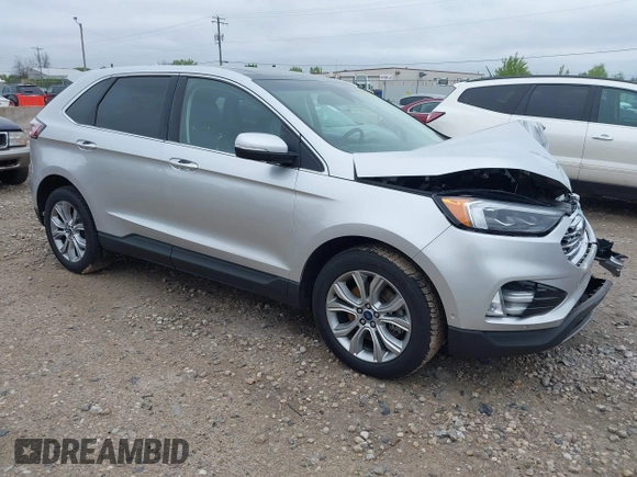 2019 Ford Edge Titanium with VIN 2FMPK4K99KBB56336, listed as a IAAI auction lot 42282600 with 52,422 mi miles and . Bid and sale history available at DreamBid. Image 1.