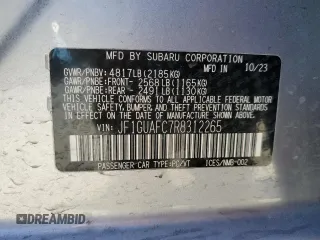 2024 Subaru Impreza Special Sports z VIN JF1GUAFC7R8312265, wystawiony jako Copart lot #49424405 z przebiegiem 23 086 mil mil oraz Szkoda całkowita • Salvage title. Historia ofert i sprzedaży dostępna na DreamBid. Obrazek 14.