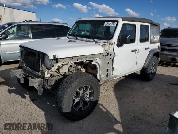 2018 Jeep Wrangler Unlimited Sport with VIN 1C4HJXDN0JW298109, listed as a Copart auction lot 52991795 with 94,445 mi miles and Salvage title. Bid and sale history available at DreamBid. Image 1.