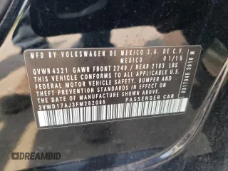 2015 Volkswagen Jetta SE с VIN 3VWD17AJ3FM282085, выставлен на аукционе Copart как лот 59718875 с пробегом 87 681 миль миль и Списание • Salvage title. История ставок и продаж доступна на DreamBid. Изображение 13.