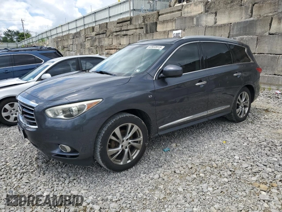 2014 Infiniti QX60 z VIN 5N1AL0MM5EC535531, wystawiony jako Copart lot #63933915 z przebiegiem 187 692 mil mil oraz Czysty tytuł • Clean title. Historia ofert i sprzedaży dostępna na DreamBid. Obrazek 1.