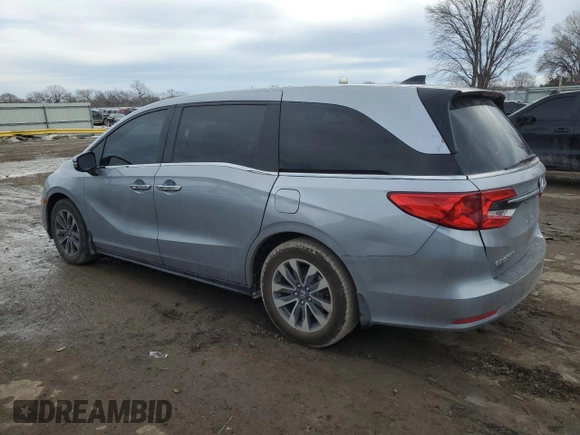 2021 Honda Odyssey EX-L with VIN 5FNRL6H77MB039727, listed as a Copart auction lot 88869145 with Not Provided miles and Salvage Title. Bid and sale history available at DreamBid. Image 2.