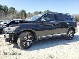 2020 Infiniti QX60 LUXE with VIN 5N1DL0MM4LC537300, listed as a Copart auction lot 49049205 with 57,681 mi miles and Salvage Title. Bid and sale history available at carsss.com. Image 1.