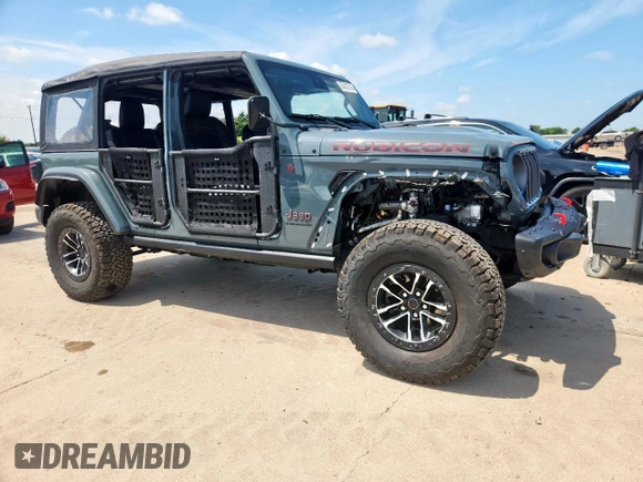 2024 Jeep Wrangler Rubicon X with VIN 1C4RJXFGXRW247781, listed as a Copart auction lot 64393745 with 2,661 mi miles and Salvage title. Bid and sale history available at DreamBid. Image 4.