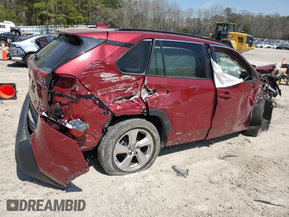 2021 Toyota RAV4 Hybrid LE with VIN 4T3B6RFVXMU045849, listed as a Copart auction lot 50986175 with 55,546 mi miles and Salvage Title. Bid and sale history available at carsss.com. Image 3.