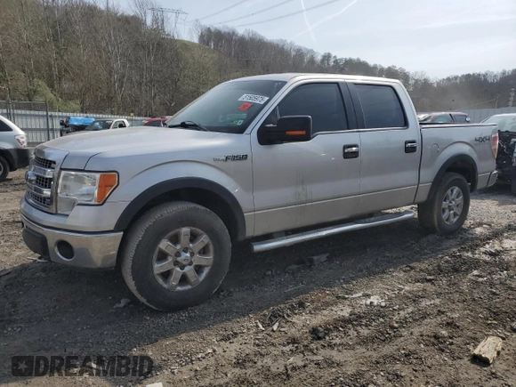 2014 Ford F-150 XL with VIN 1FTFW1EF1EKD43603, listed as a Copart auction lot 51505975 with 204,240 mi miles and Salvage Title. Bid and sale history available at carsss.com. Image 1.