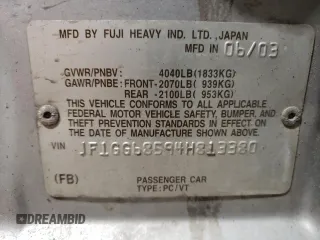 2004 Subaru Impreza Wagon (Natl) Outback Sport with VIN JF1GG68594H813380, listed as a Copart auction lot 47618175 with 198,929 mi miles and Non Repairable. Bid and sale history available at carsss.com. Image 12.