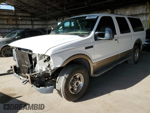 2001 Ford Excursion Limited с VIN 1FMSU43F71EA23909, выставлен на аукционе Copart как лот 49962255 с пробегом 252 585 миль миль и Списание • Salvage title. История ставок и продаж доступна на DreamBid. Изображение 1.