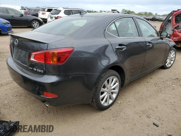 2009 Lexus IS 250 with VIN JTHCK262395032032, listed as a Copart auction lot 58384945 with 100,775 mi miles and Salvage title. Bid and sale history available at DreamBid. Image 3.